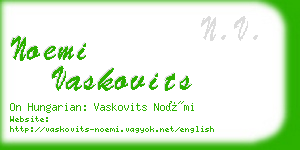 noemi vaskovits business card